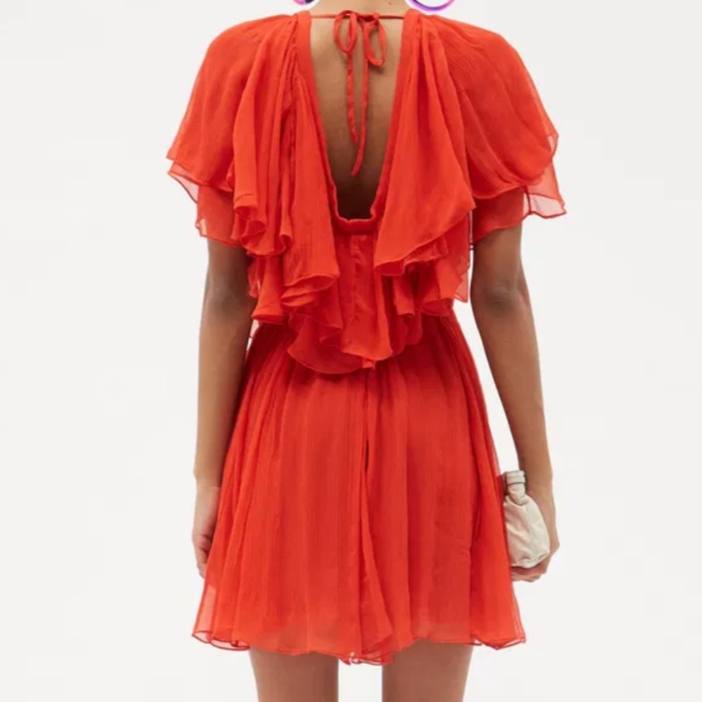 Isabel Marant Orange Ruffled Mini Dress - Picture 2 of 5